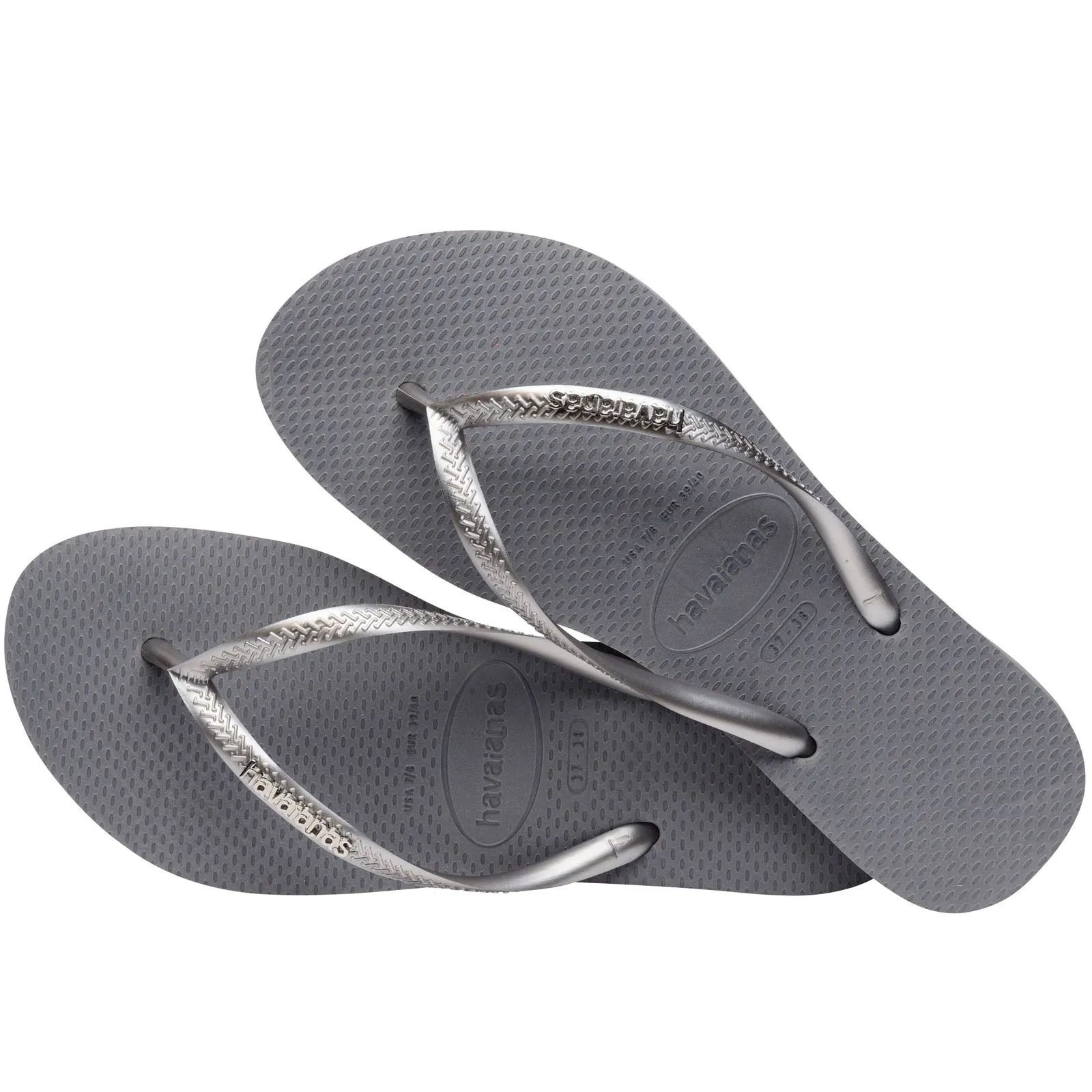 Havaianas Slim Logo Metallic Flip Flops