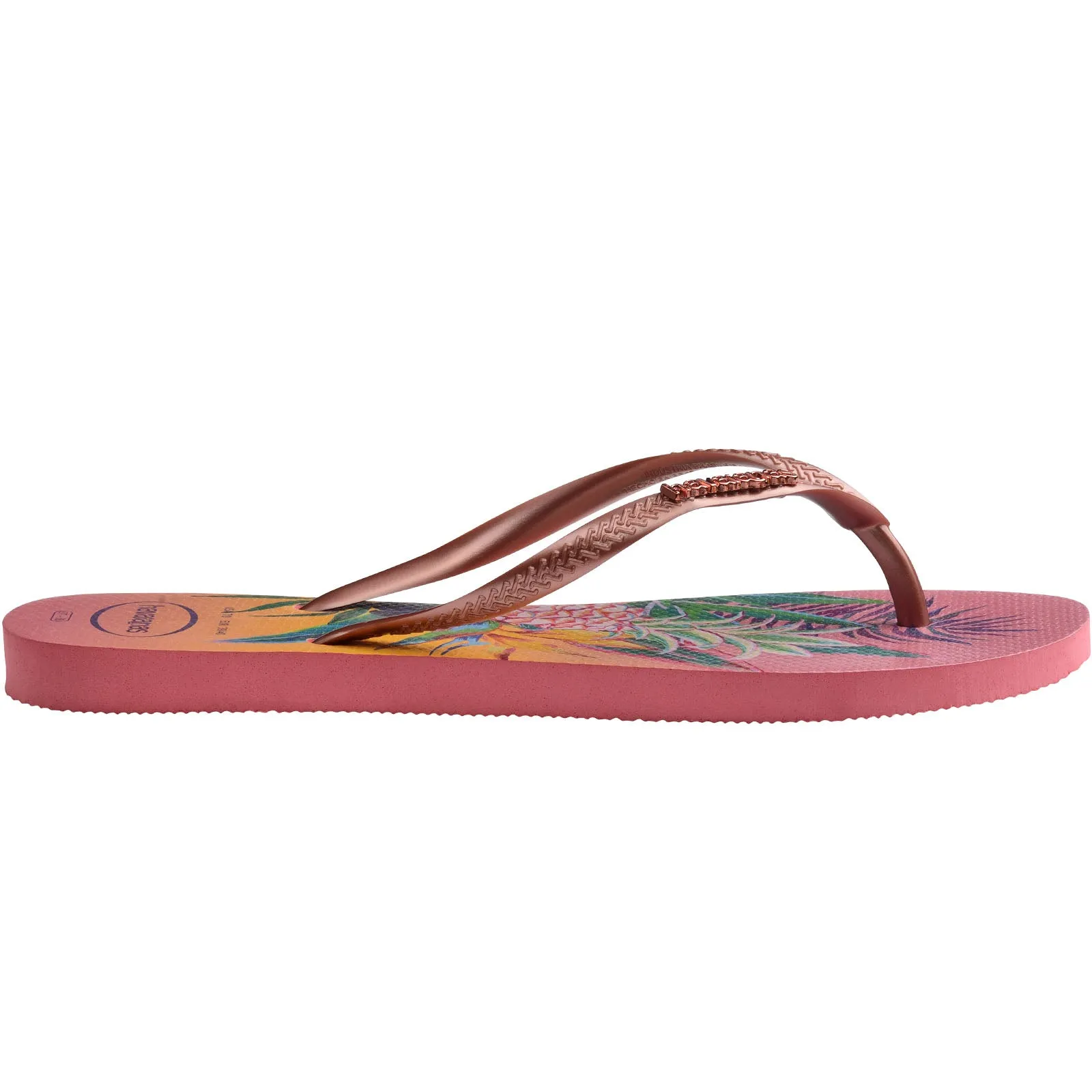 Havaianas Slim Tropical Flip Flops - Pink Porcelin - 8 UK