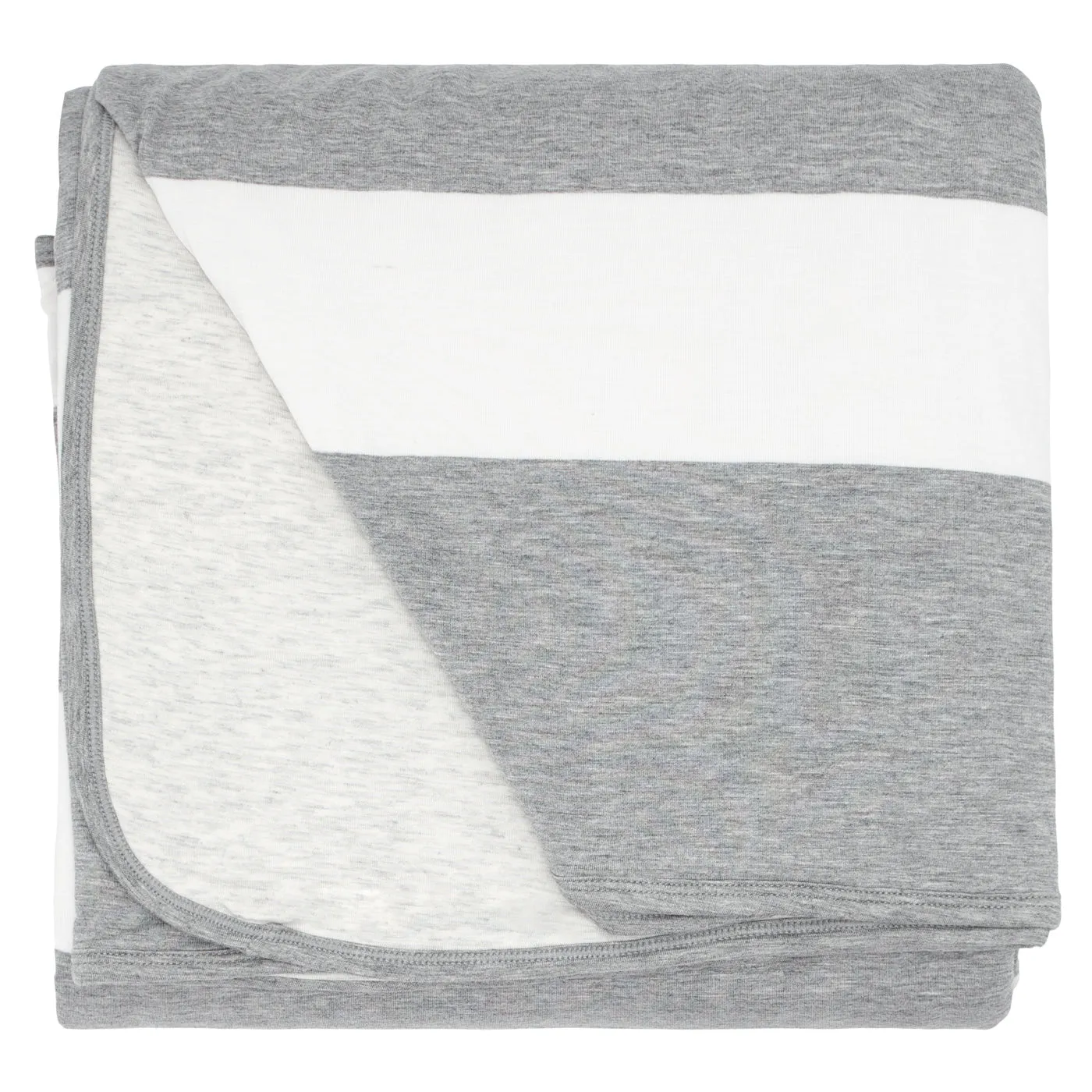 Heather Gray Wide Stripe Oversized Cloud Blanket®