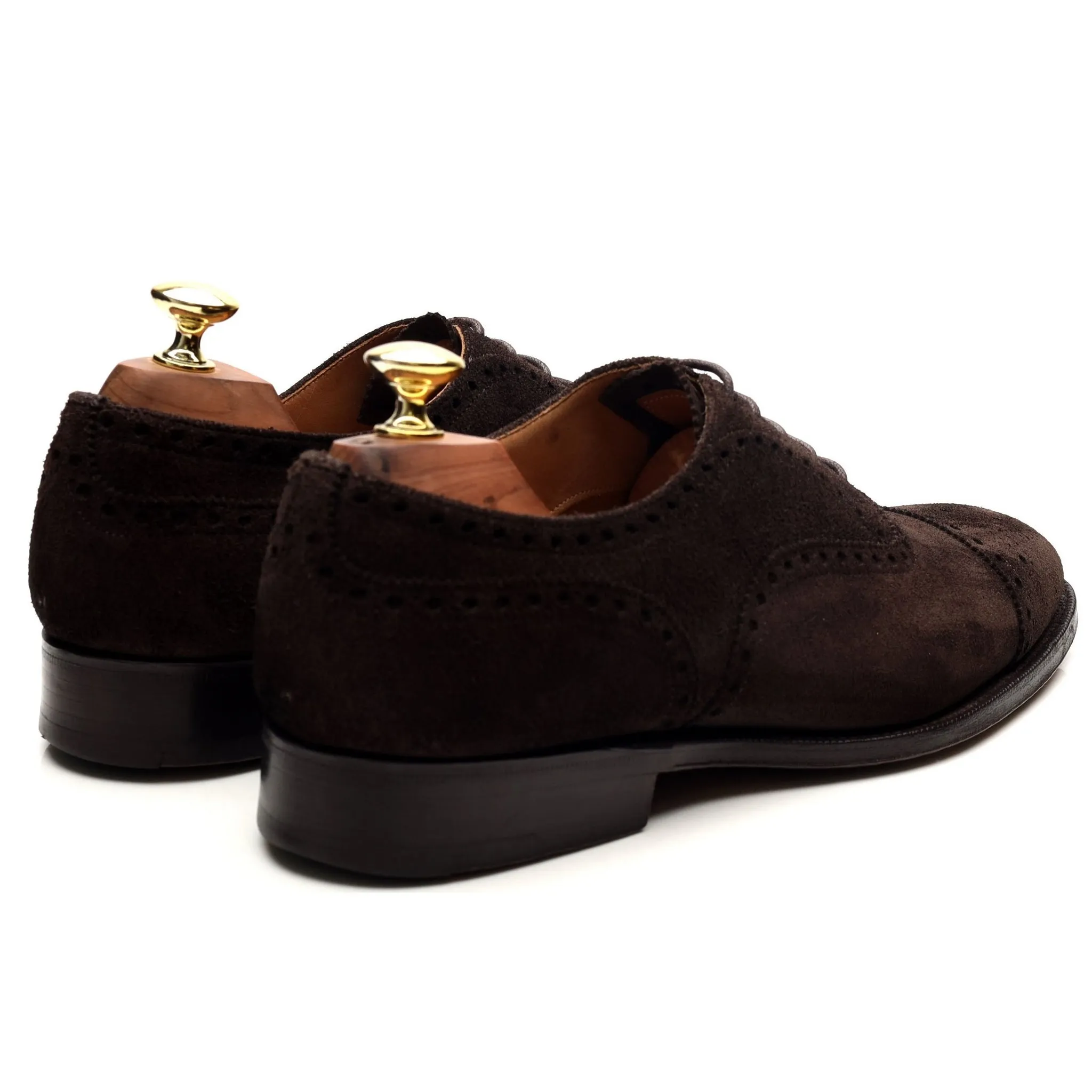 'Highgrove' Dark Brown Suede Oxford Brogues UK 7.5 F