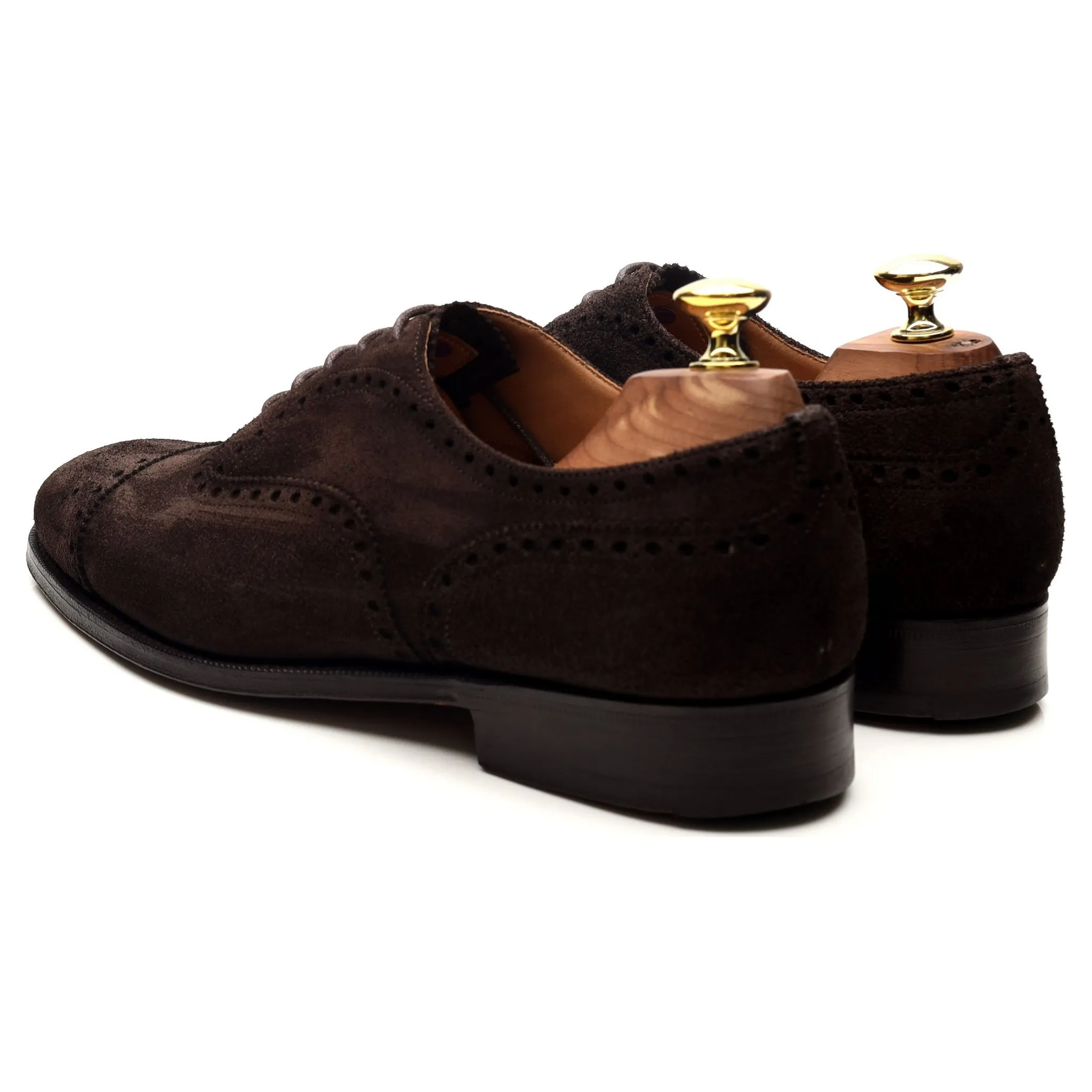 'Highgrove' Dark Brown Suede Oxford Brogues UK 7.5 F