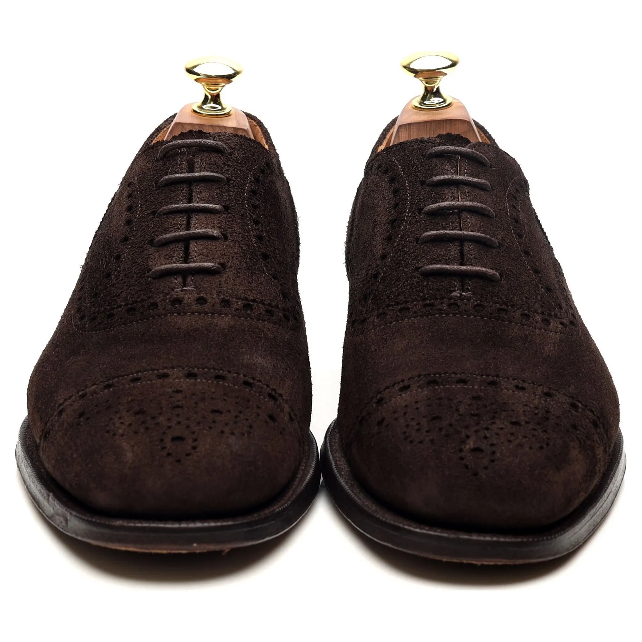 'Highgrove' Dark Brown Suede Oxford Brogues UK 7.5 F