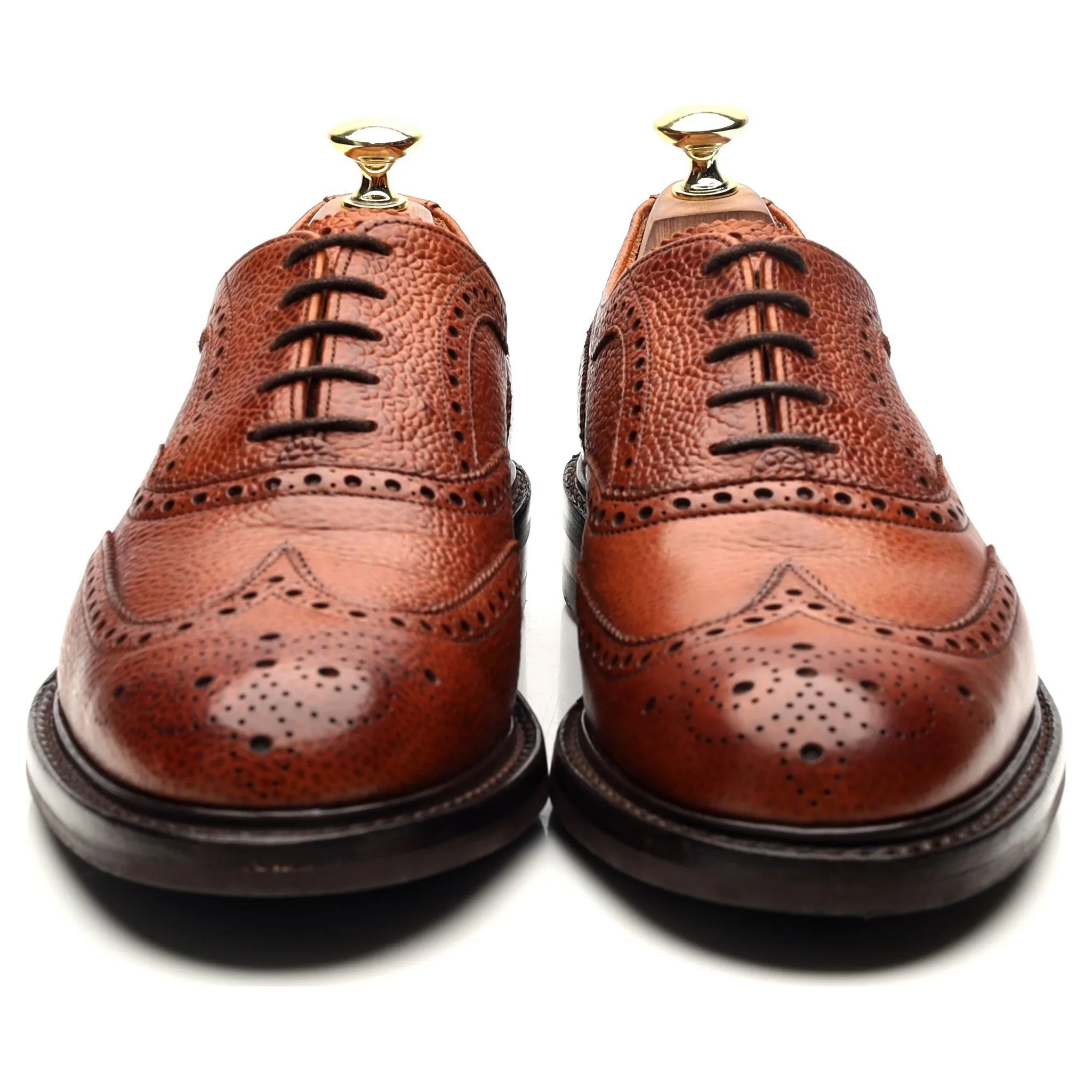 'Hythe ll' Tan Brown Leather Oxford Brogues UK 7 F