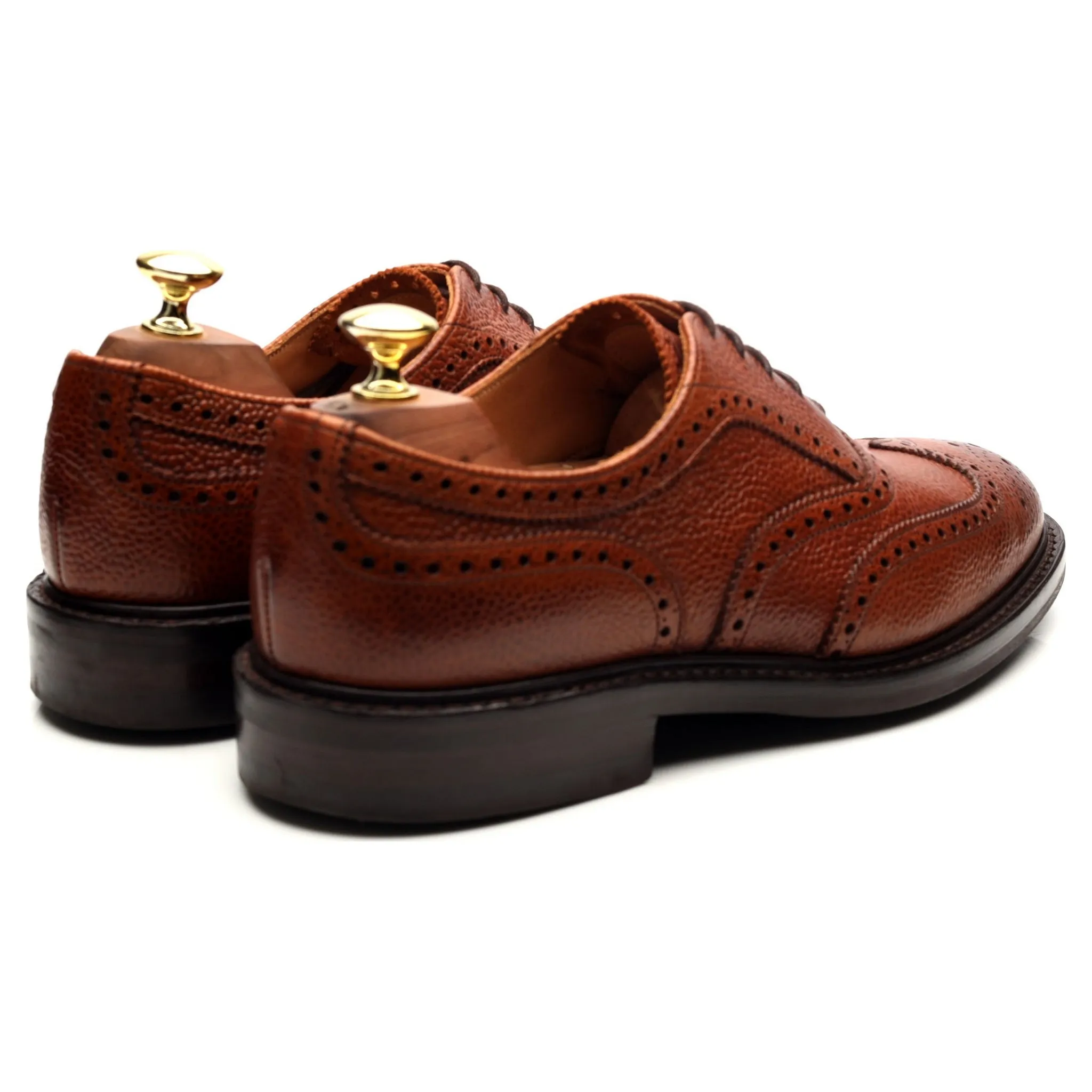 'Hythe ll' Tan Brown Leather Oxford Brogues UK 7 F