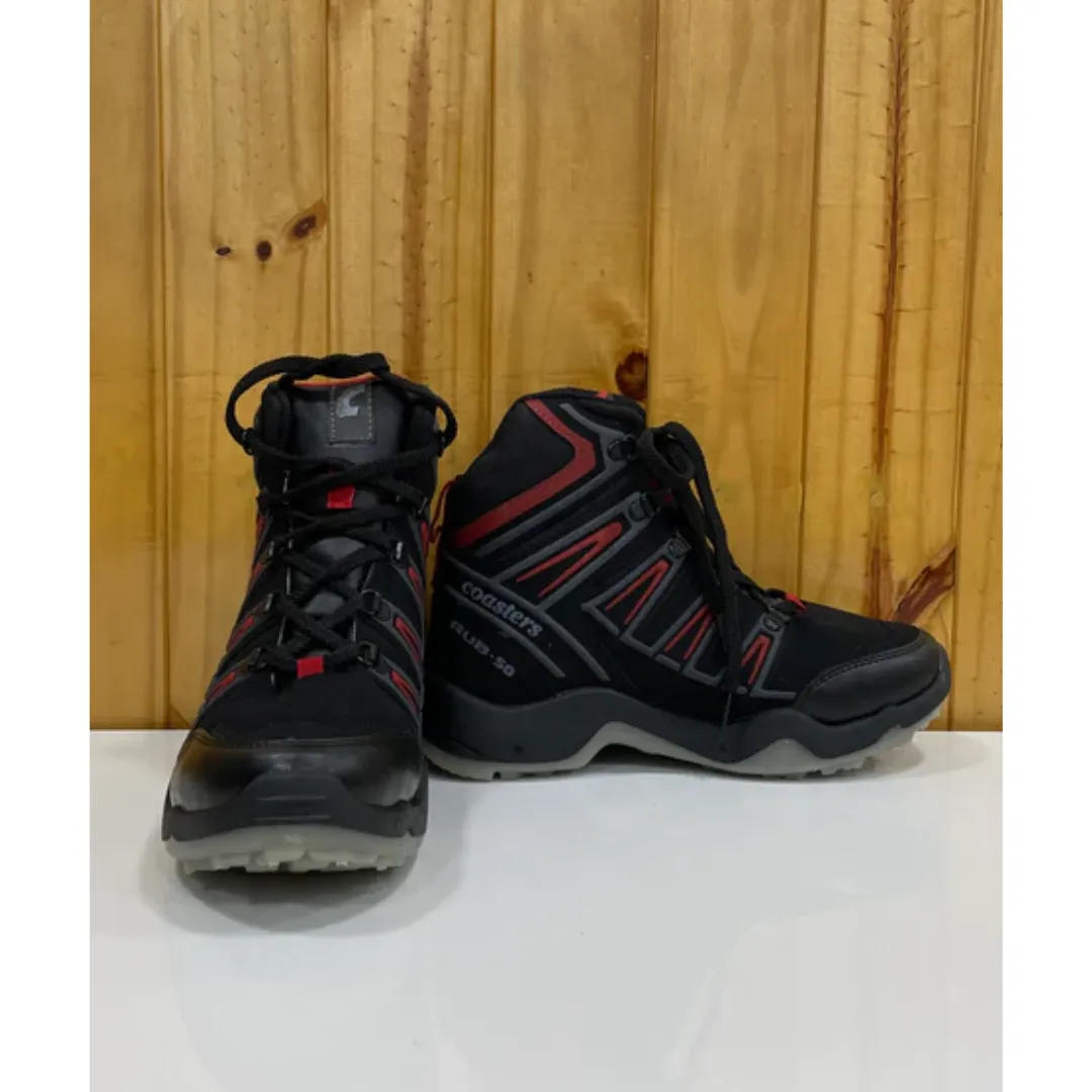 JAG Himalayan Series High Ankle Hiking & Trekking Shoes | Black-Red | Water - Repellent | Unisex