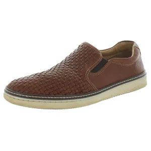 J&M Mens McGuffey Leather Slip On Boat Shoes