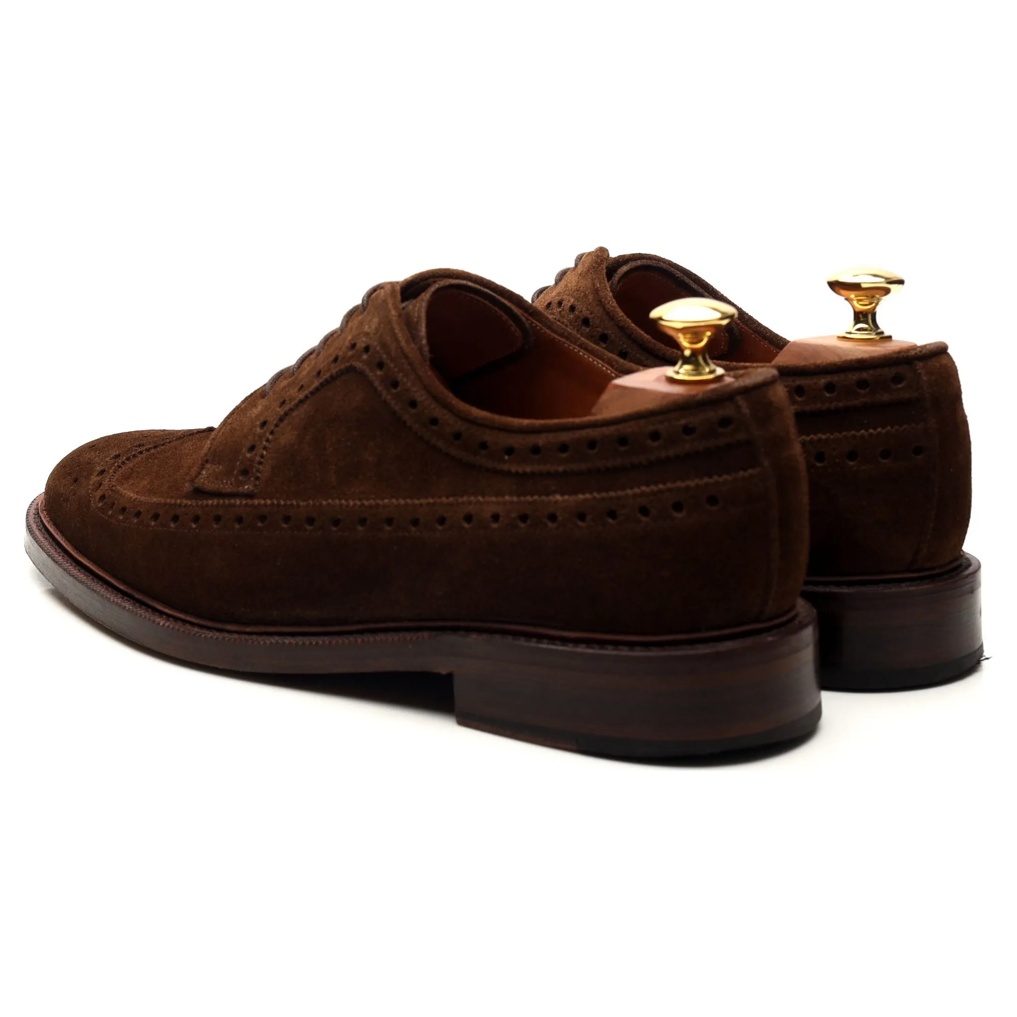 'Jermyn' Brown Suede Derby Brogues UK 9