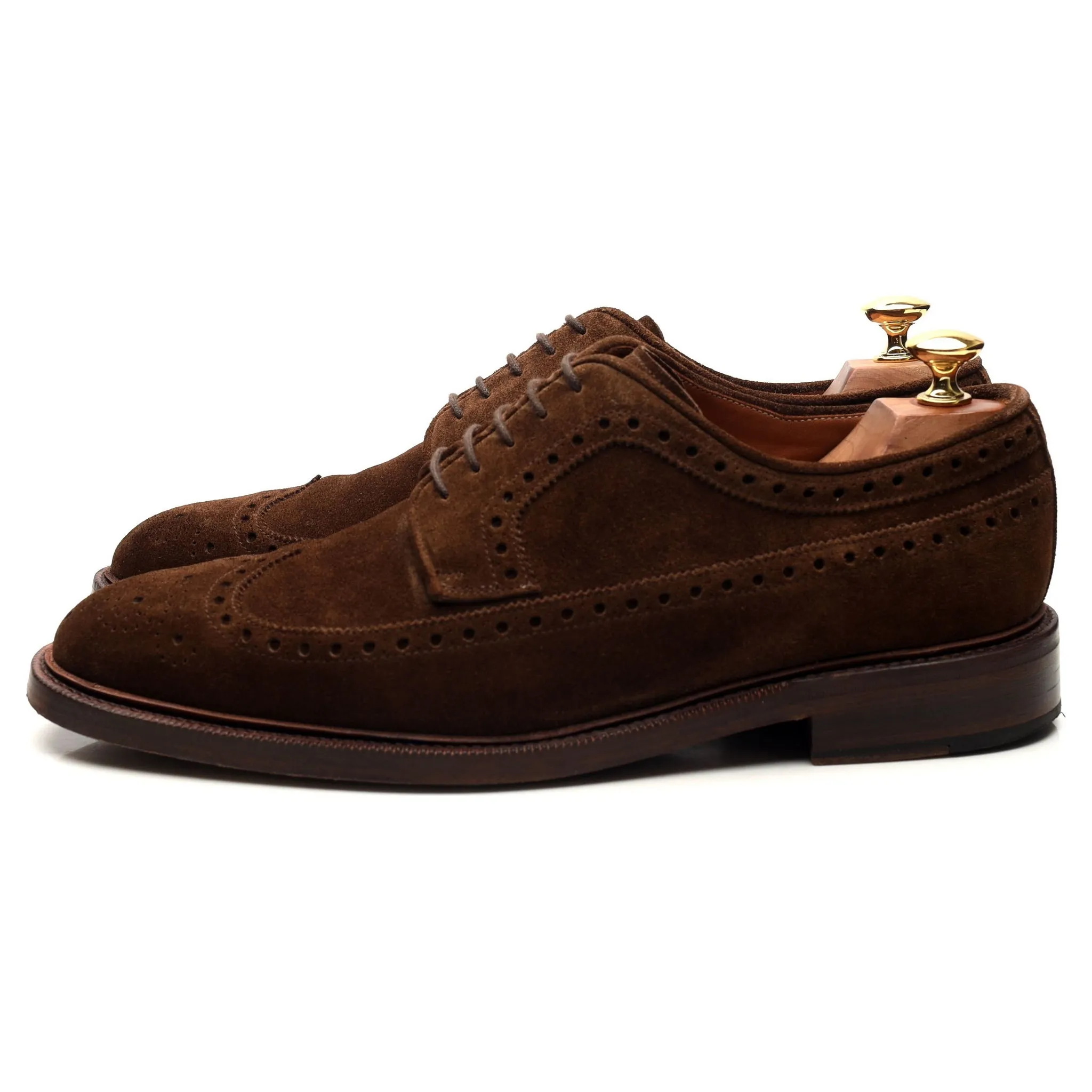 'Jermyn' Brown Suede Derby Brogues UK 9