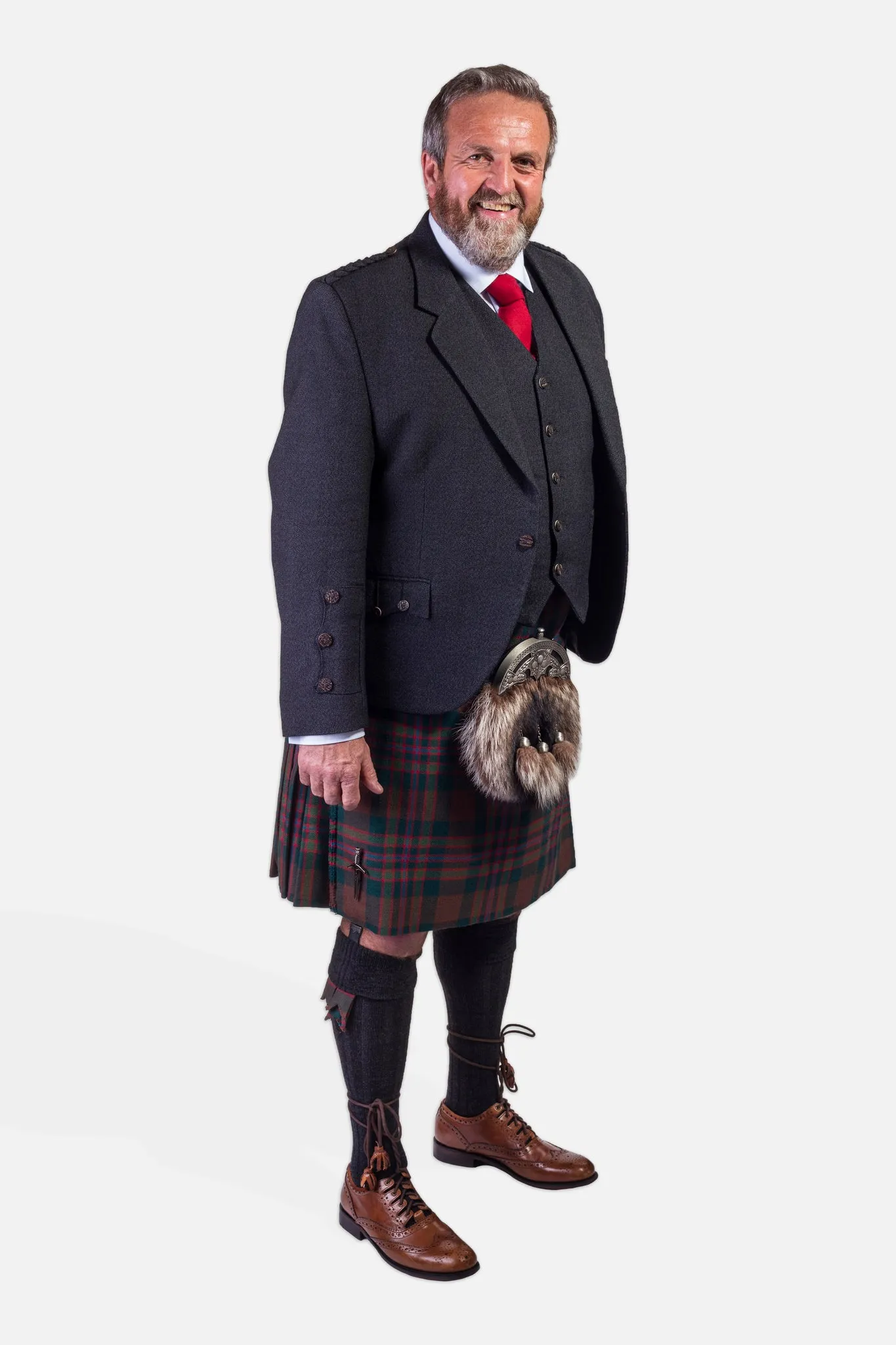 John Muir Way / Charcoal Holyrood Kilt Hire Outfit