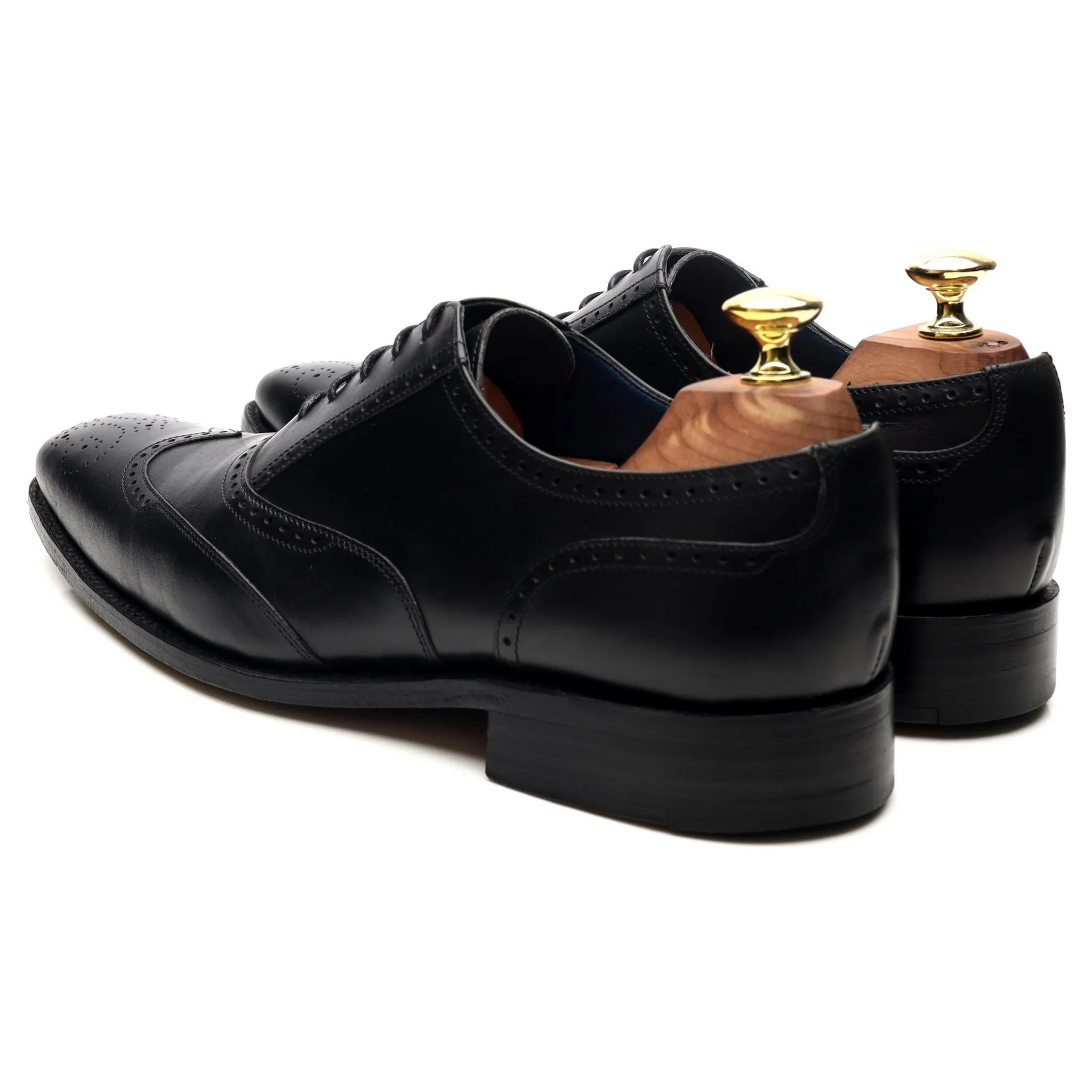 'Johnny' Black Leather Brogues UK 7.5 F