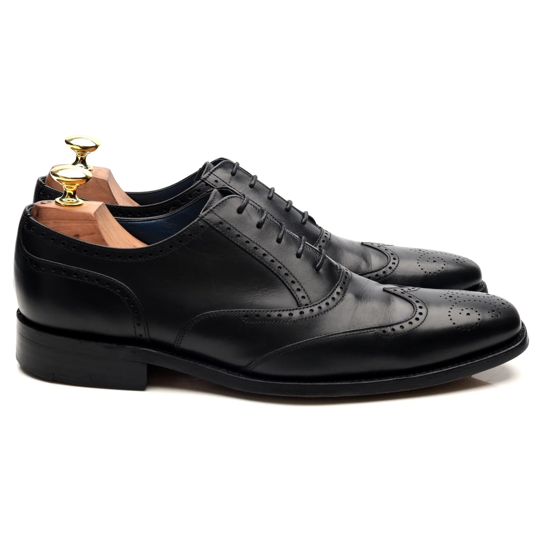 'Johnny' Black Leather Brogues UK 7.5 F