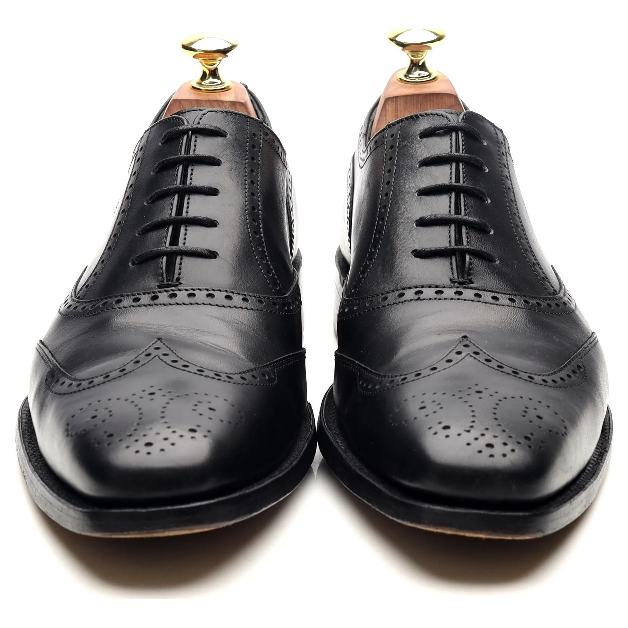 'Johnny' Black Leather Brogues UK 7.5 F