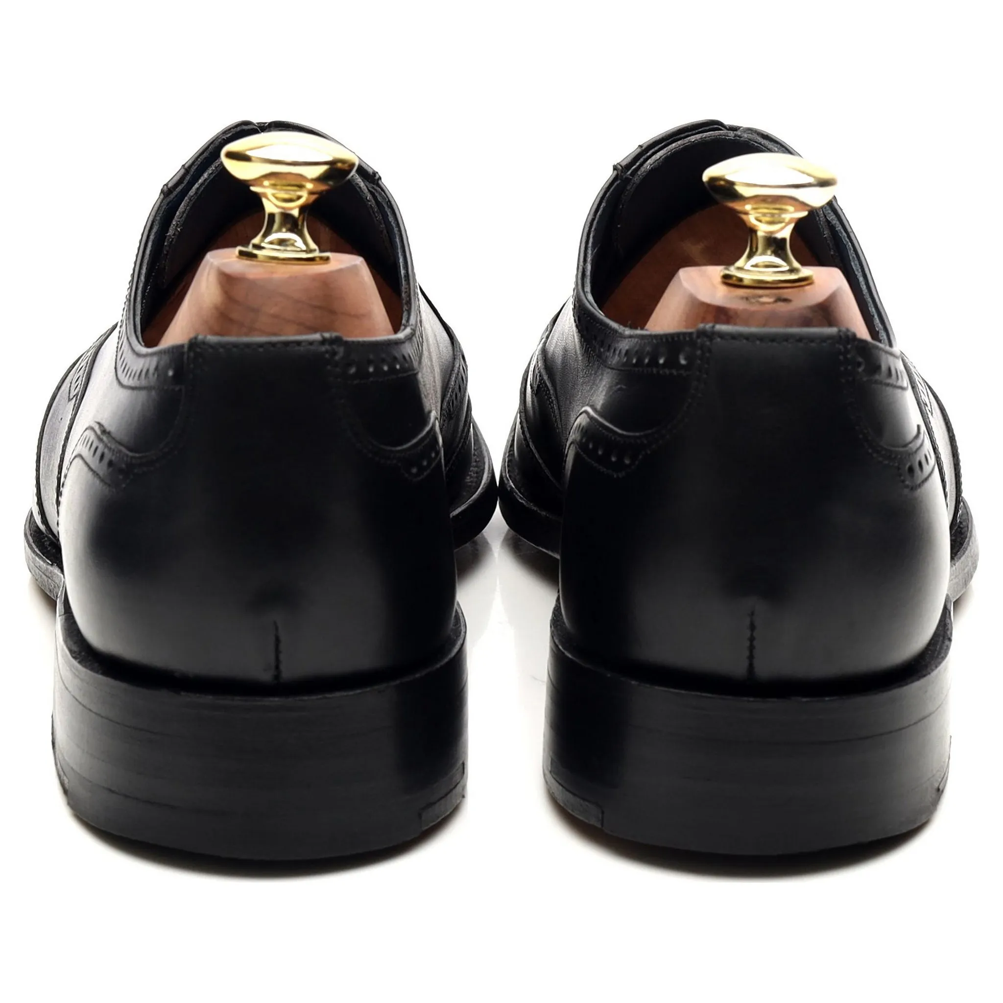 'Johnny' Black Leather Brogues UK 7.5 F