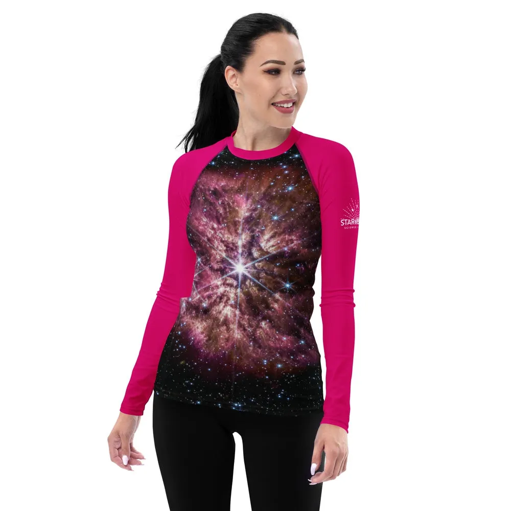 JWST Massive Star WR 124 Fitted/Curvy Rash Guard