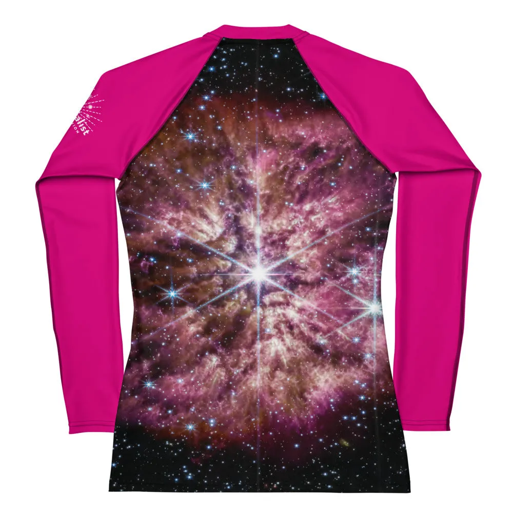 JWST Massive Star WR 124 Fitted/Curvy Rash Guard