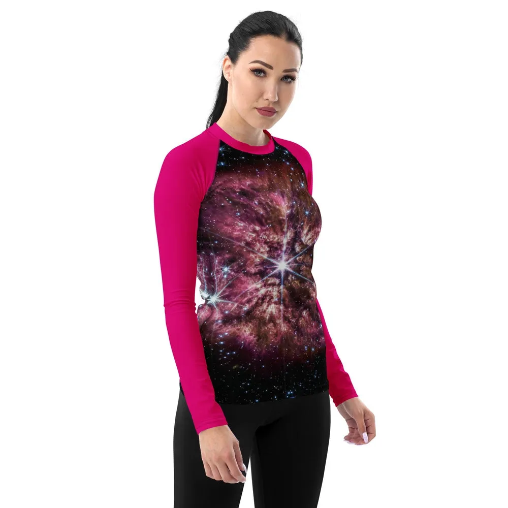 JWST Massive Star WR 124 Fitted/Curvy Rash Guard