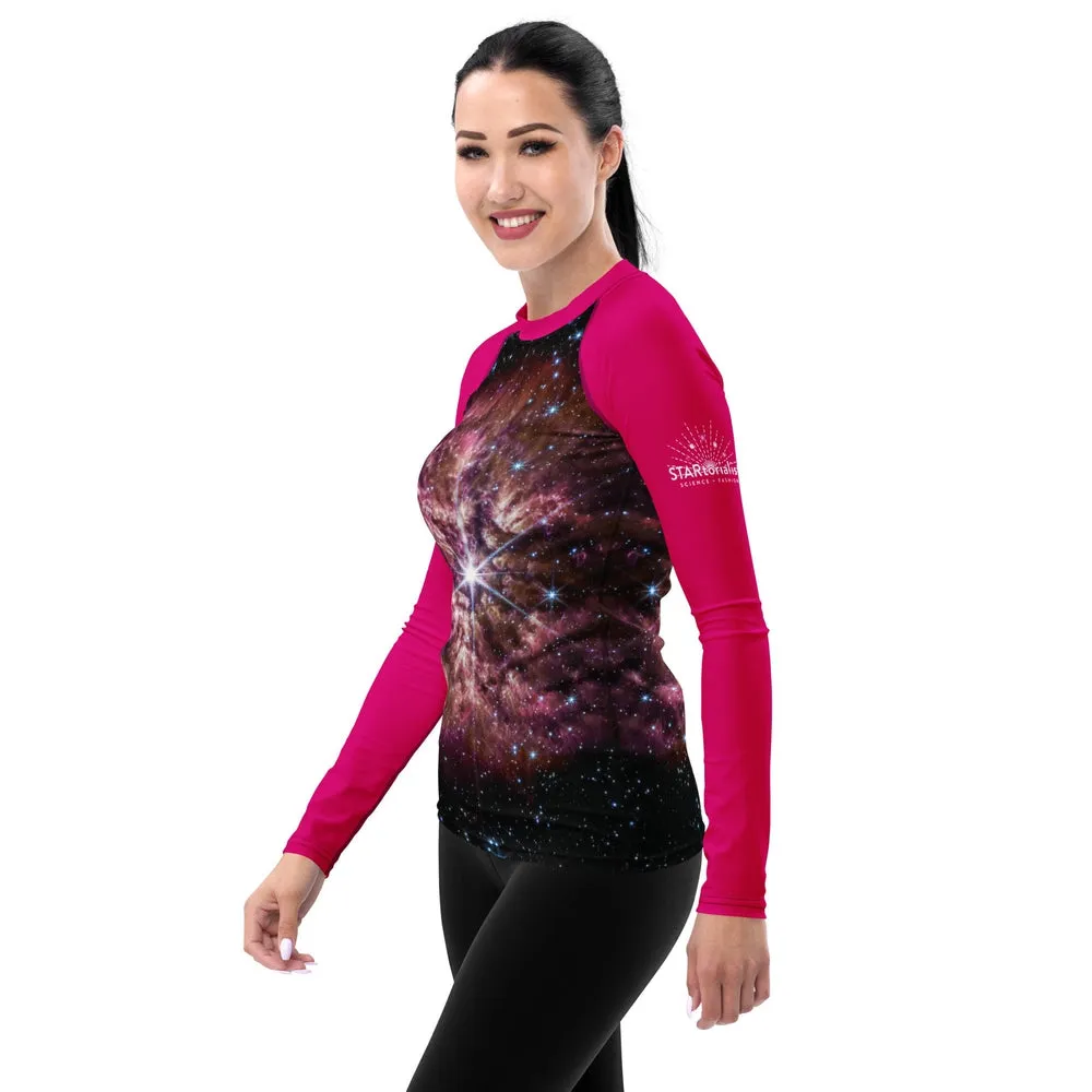 JWST Massive Star WR 124 Fitted/Curvy Rash Guard