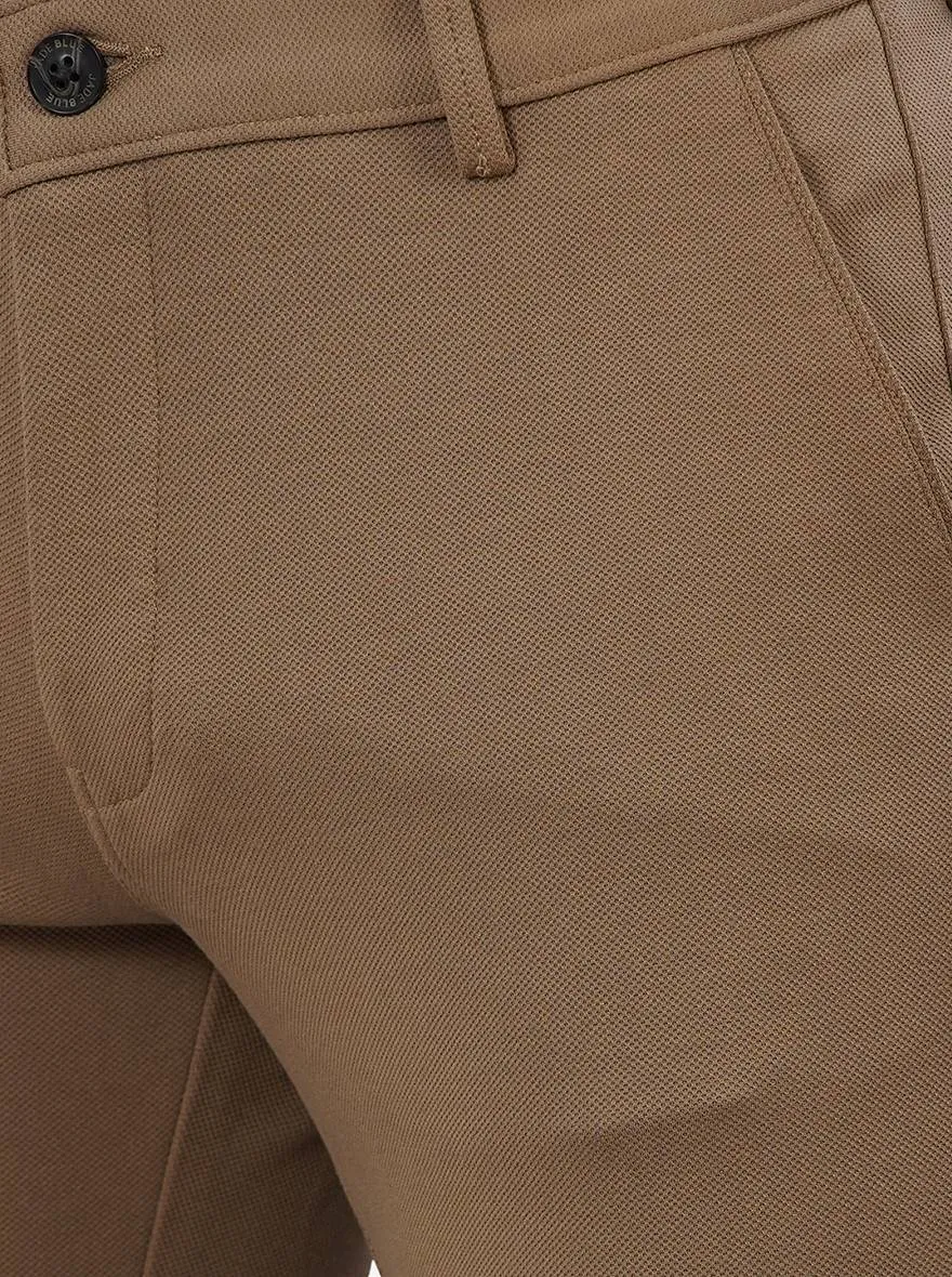 Khaki Solid Slim Fit Club Wear Trouser | JB Studio