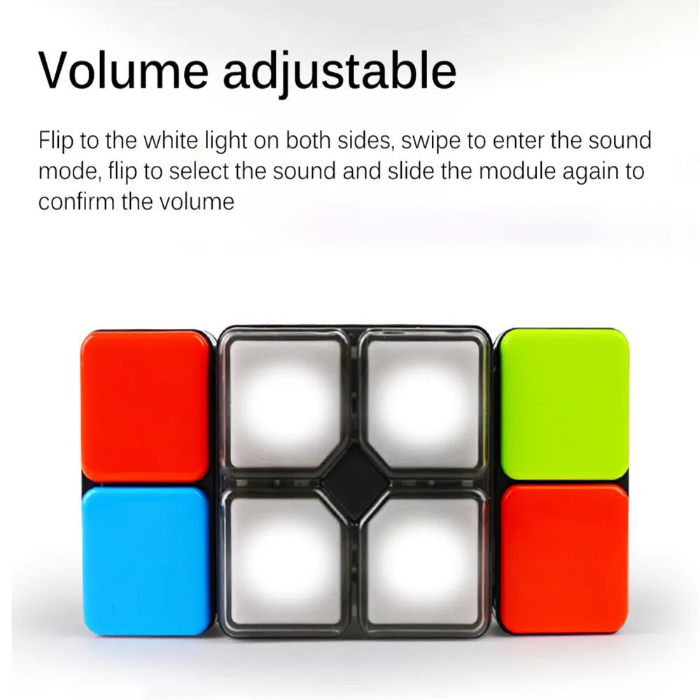 Kids Electronic Music Magic Cube Variety Flip Slide Novelty Puzzle Game Toy