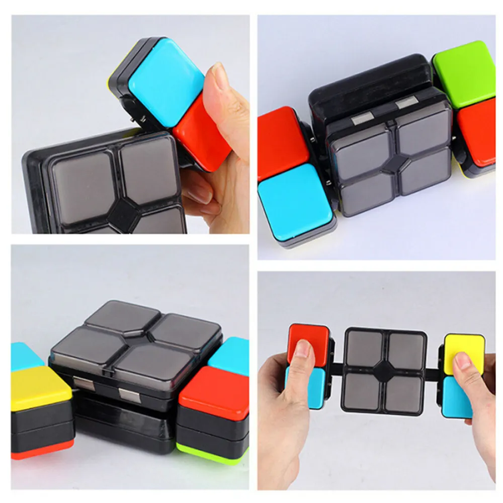 Kids Electronic Music Magic Cube Variety Flip Slide Novelty Puzzle Game Toy