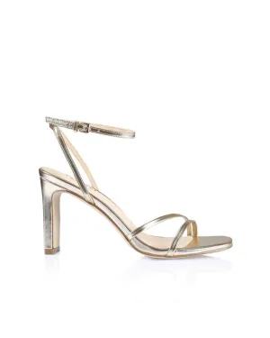 Kimmy Slim Strappy Heels - Champagne