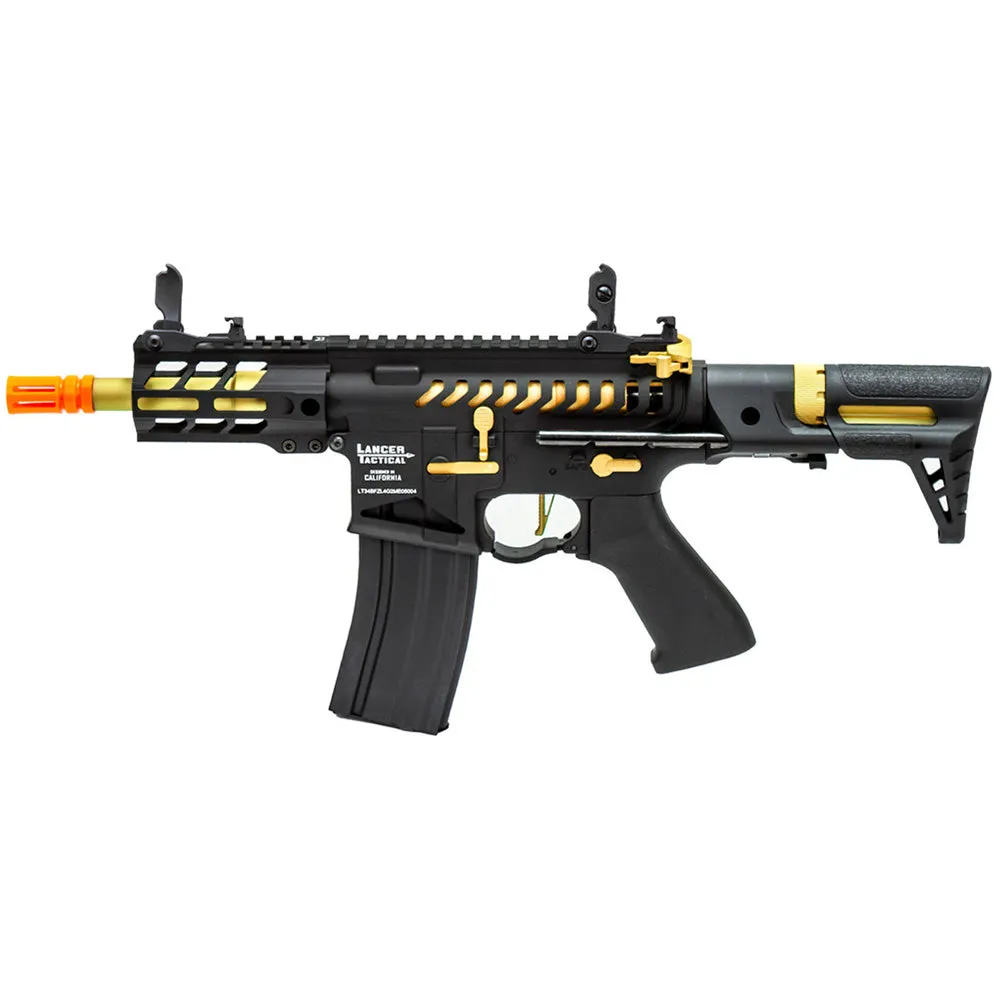 Lancer Tactical ProLine BATTLE HAWK 4" M-LOK Airsoft Rifle w/ PDW Stock