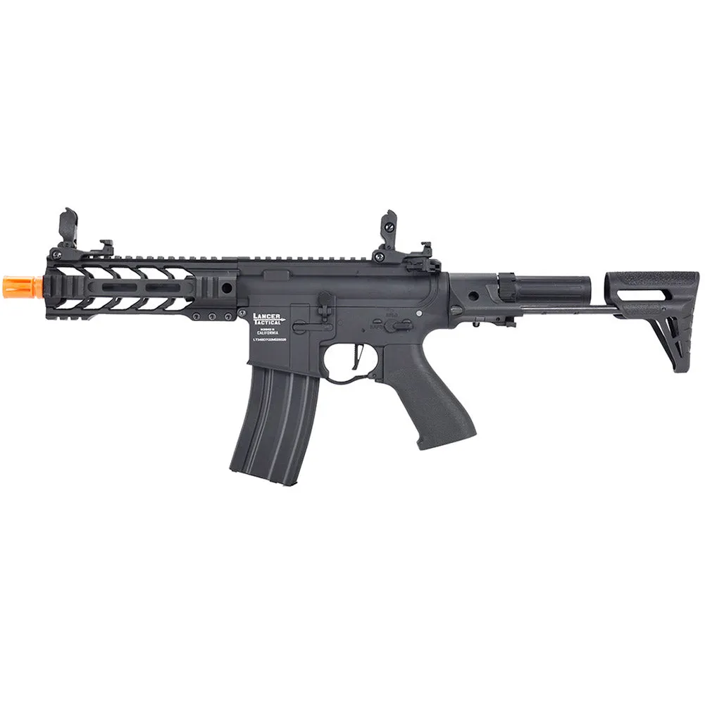 Lancer Tactical ProLine BATTLE HAWK 7" M-LOK Airsoft Rifle w/ PDW Stock