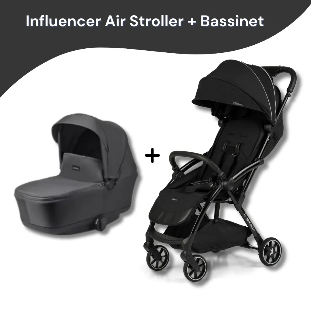 Leclercbaby Bundle Influencer Air Piano Black (Stroller   Bassinet)