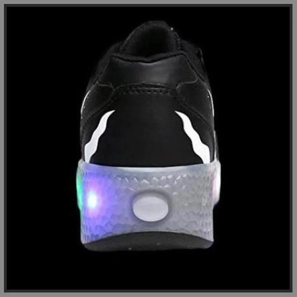 Led Roller Shoes For Kids 2 Wheel Black & White  | Best Selling Led Light Shoes  | Kids Led Light Roller Heel Wheel Shoes