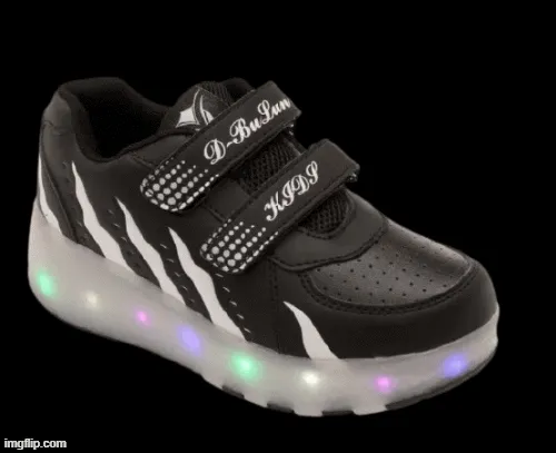 Led Roller Shoes For Kids 2 Wheel Black & White  | Best Selling Led Light Shoes  | Kids Led Light Roller Heel Wheel Shoes