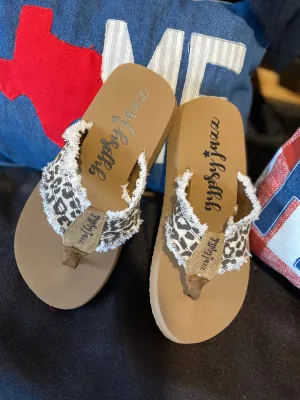 Leopard Flip Flops