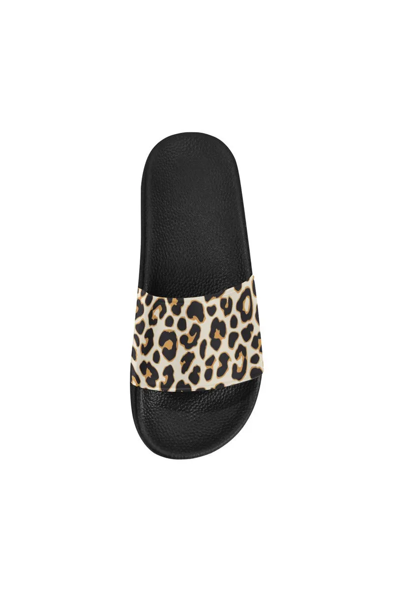 leopard print slippers Women's Slide Sandals