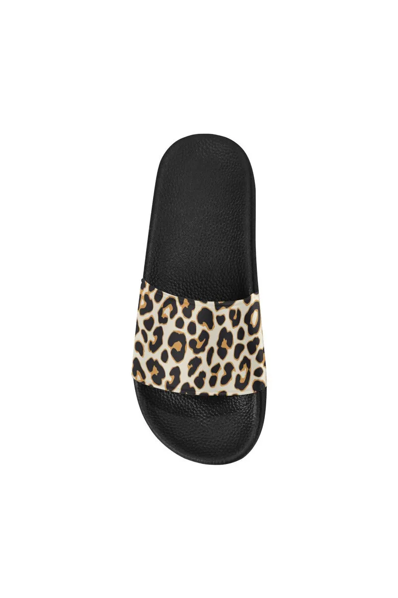 leopard print slippers Women's Slide Sandals