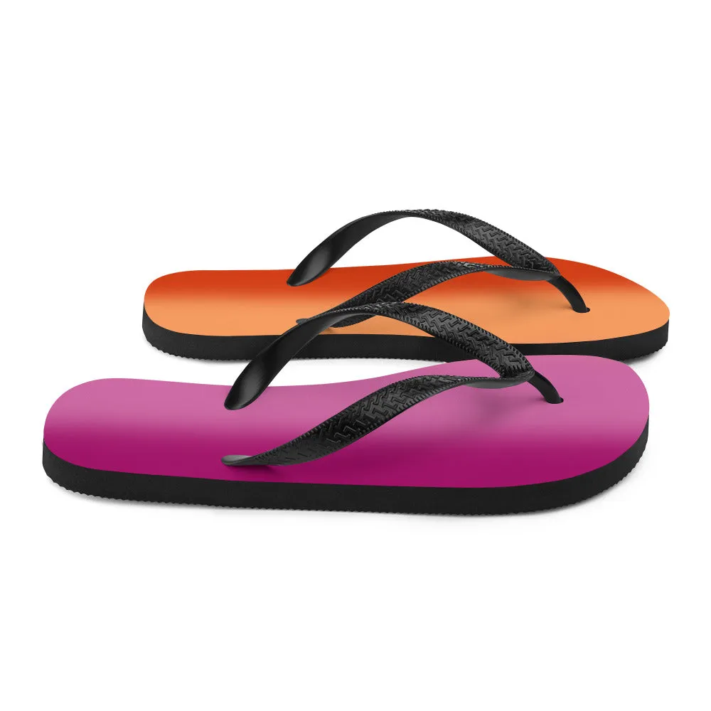 Lesbian Blurred Flag Flip-Flops