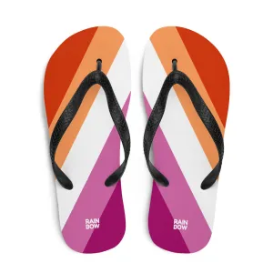 Lesbian Diagonal Pride Flag Flip-Flops