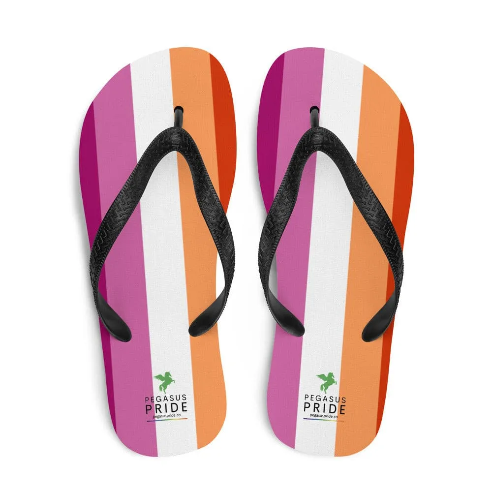 Lesbian Pride Flag Flip-Flops Sandals