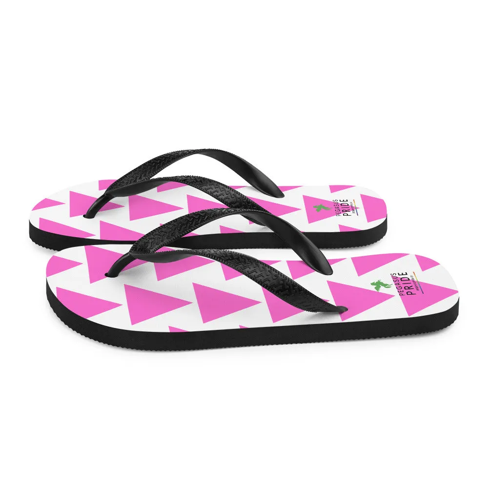 LGBTQ Pride Flip-Flops Sandals - Pink Triangle