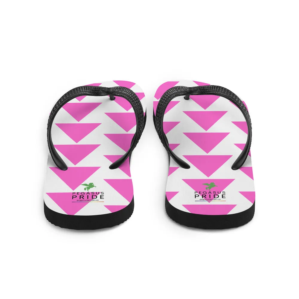 LGBTQ Pride Flip-Flops Sandals - Pink Triangle