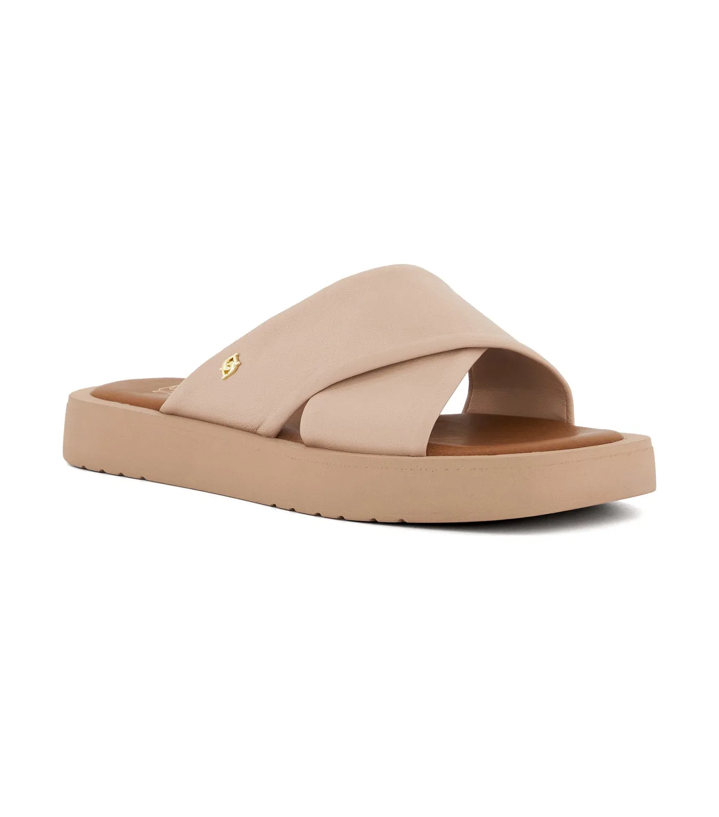 Licorice Slide Sandals Sand Nude