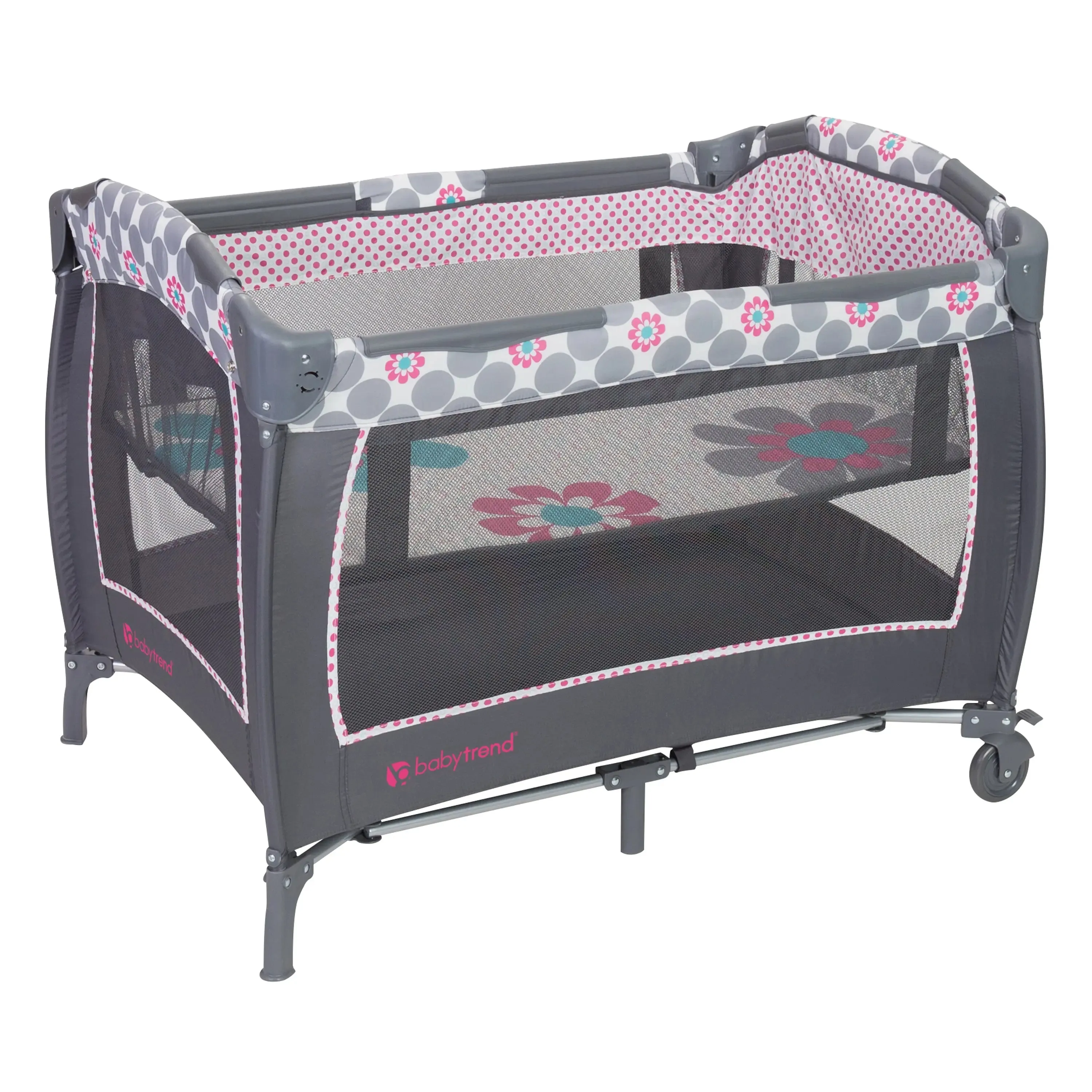 Lil' Snooze™ Deluxe II Nursery Center® Playard - Daisy Dots (Amazon Canada)