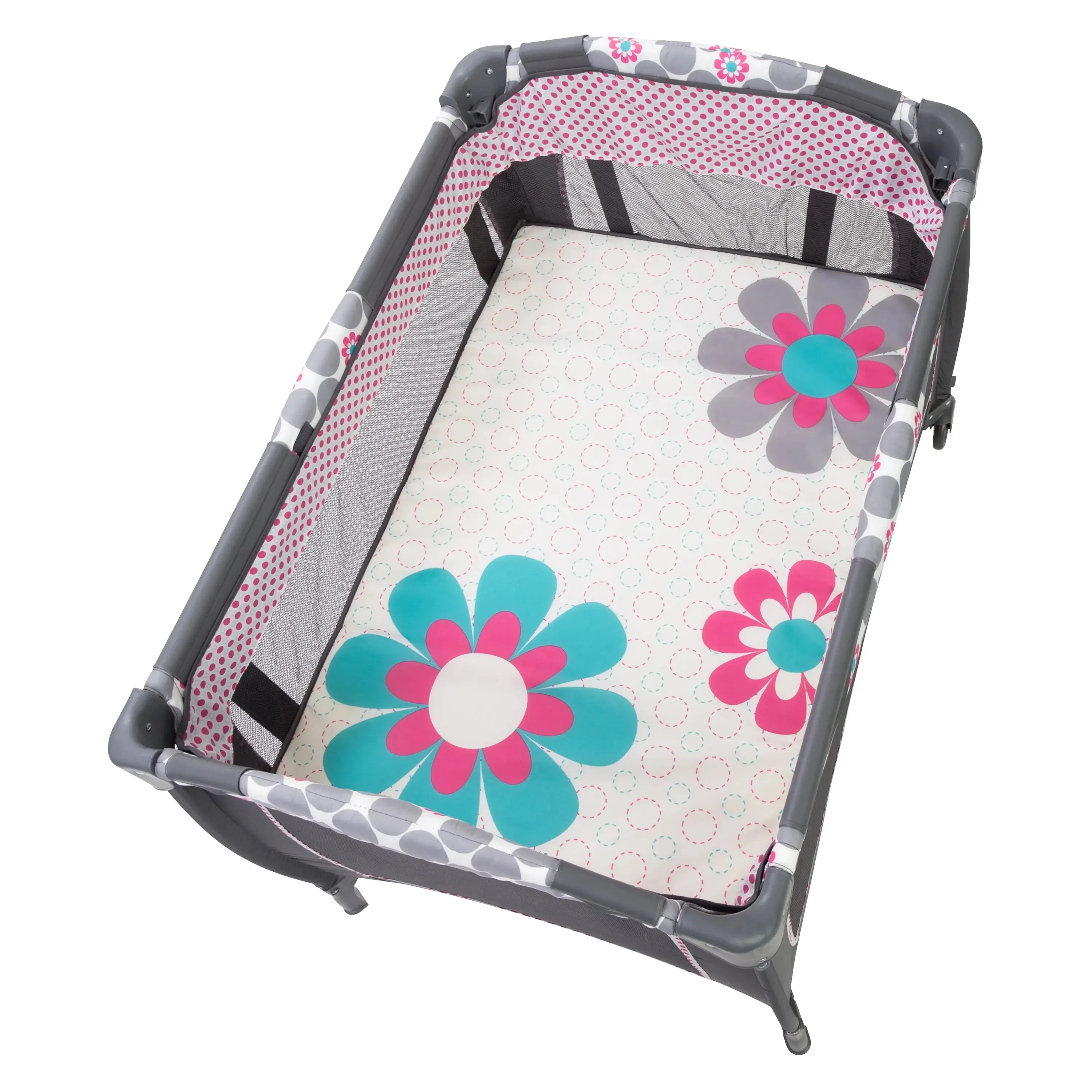 Lil' Snooze™ Deluxe II Nursery Center® Playard - Daisy Dots (Amazon Canada)