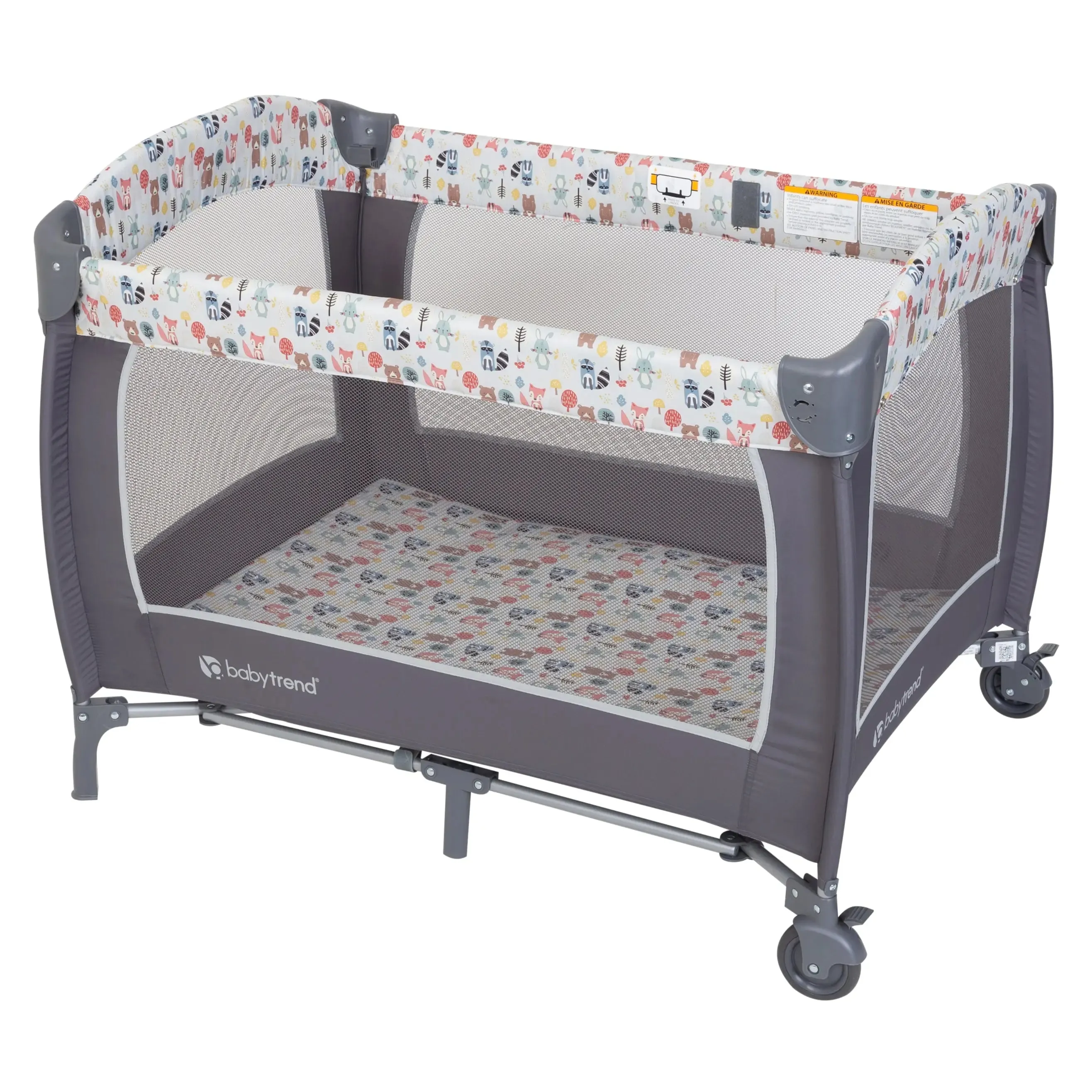 Lil’ Snooze™ Deluxe II Nursery Center® Playard - Forest Party Grey (Walmart Exclusive)