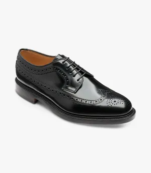 Loake Men's Royal Leather Full Brogue Shoes Black