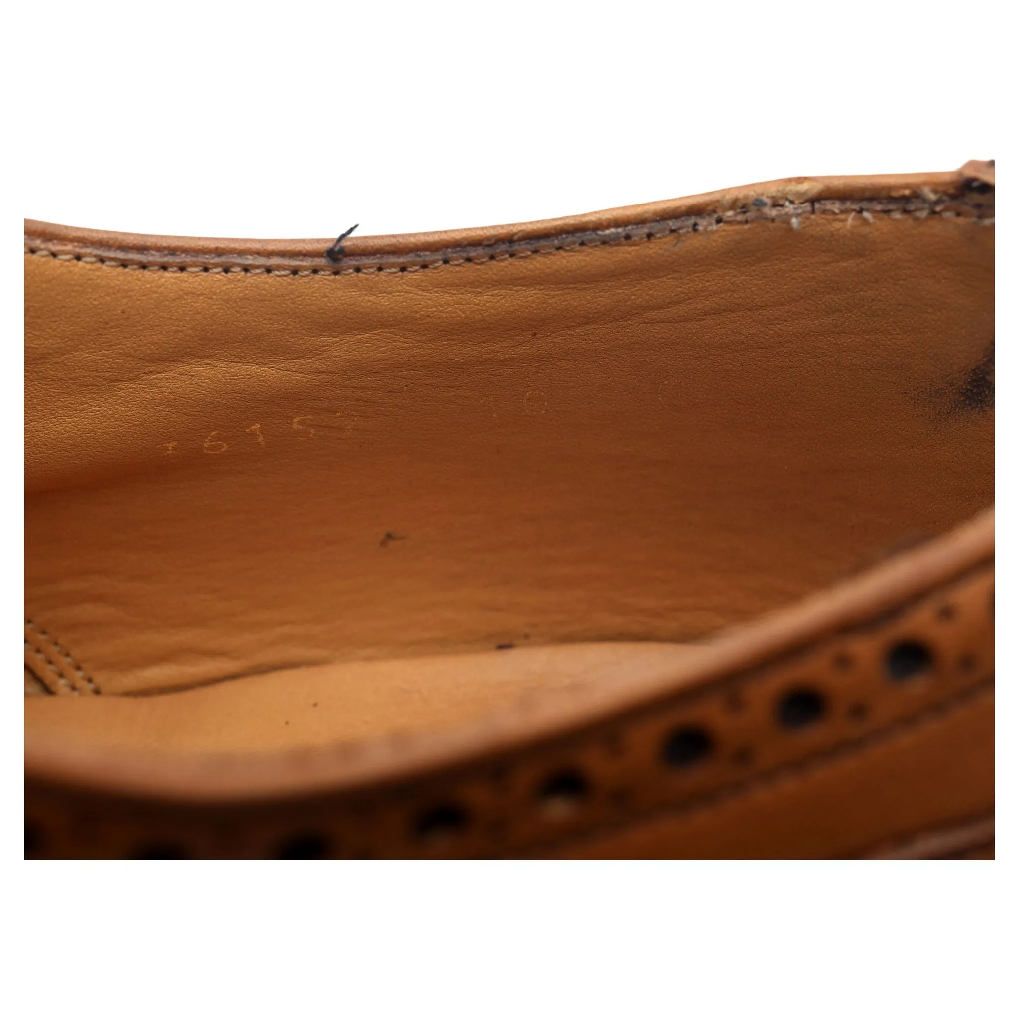 'Longworth ' Tan Brown Leather Derby Brogues UK 10 G