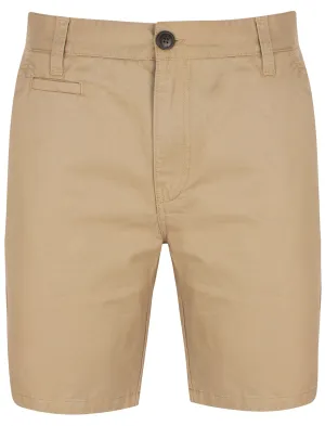 Loxton Cotton Twill Chino Shorts In Dark Stone - Tokyo Laundry