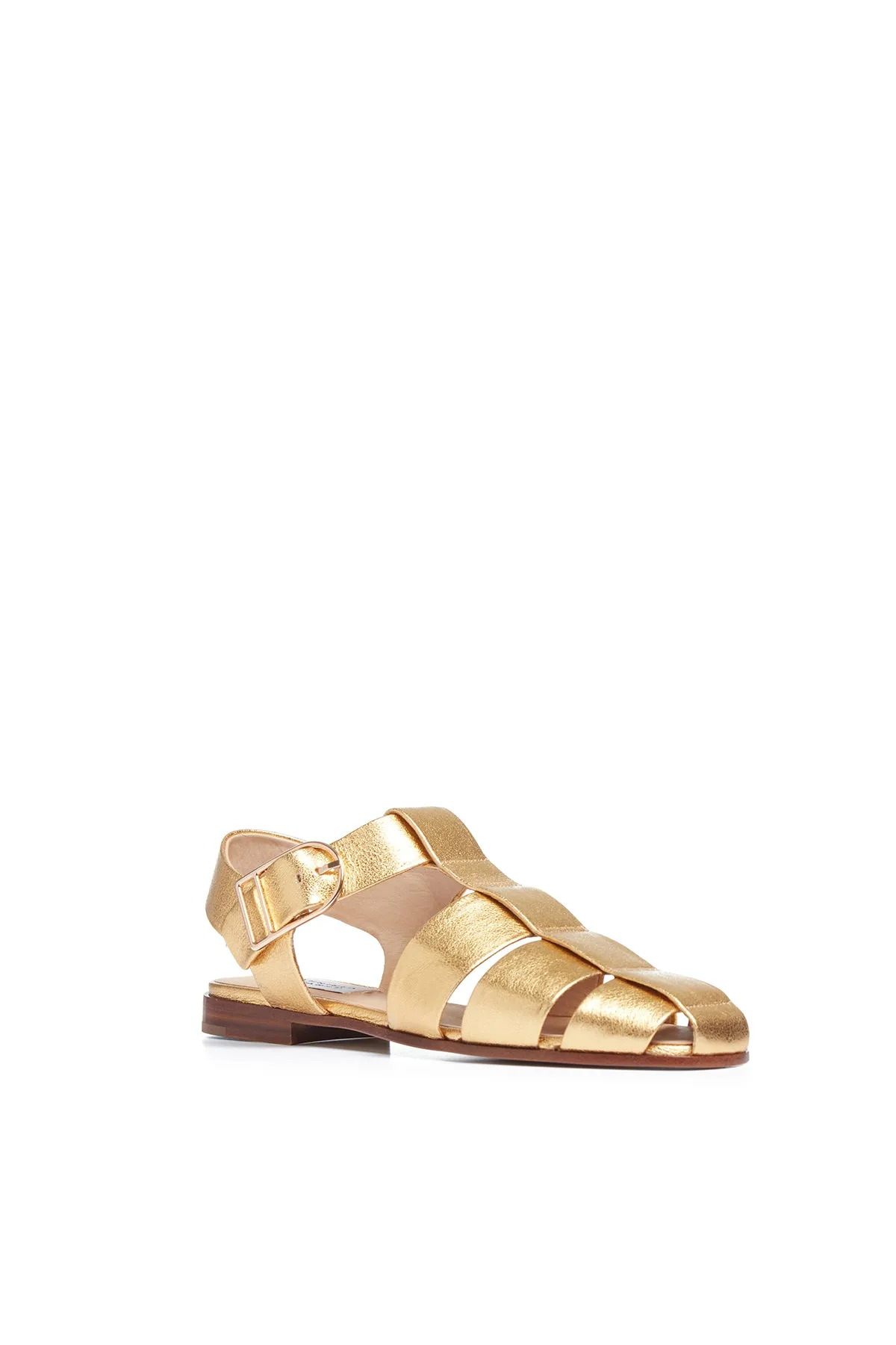 Lynn Sandal in Metallic Nappa Leather