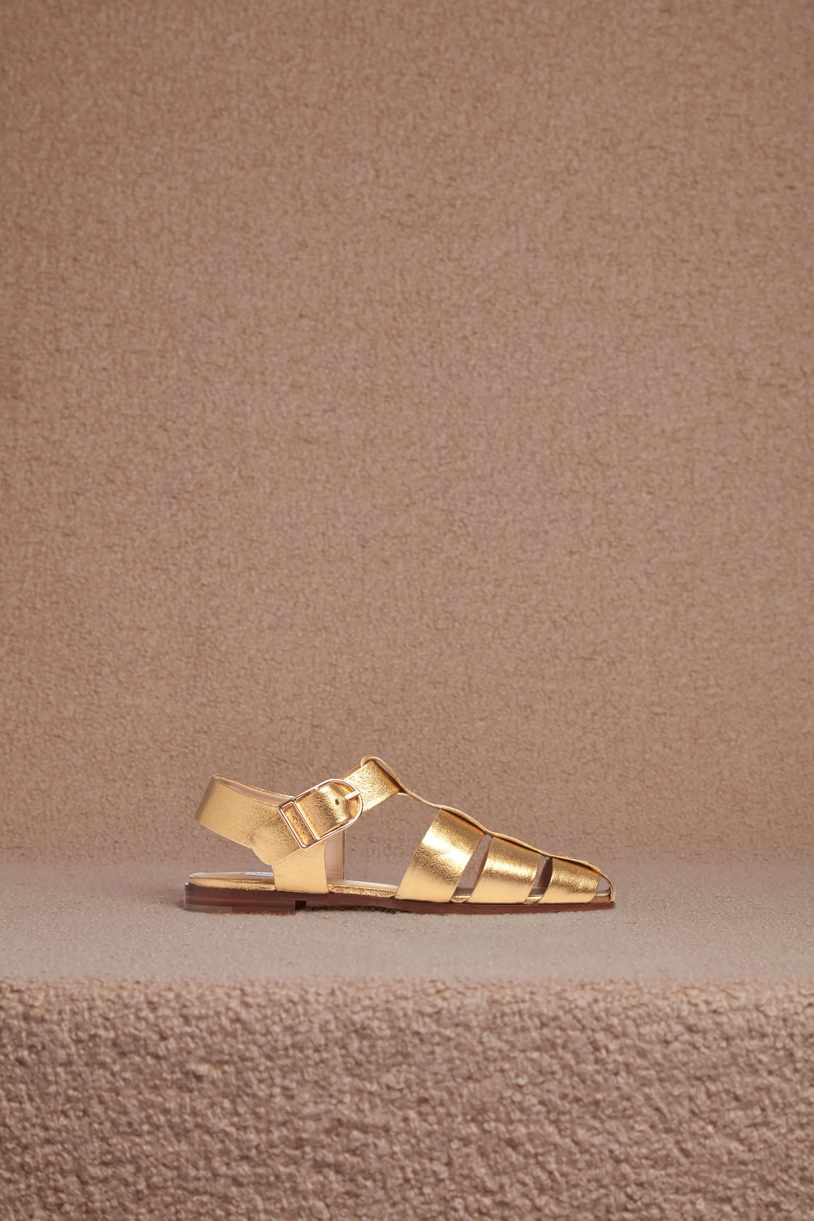 Lynn Sandal in Metallic Nappa Leather