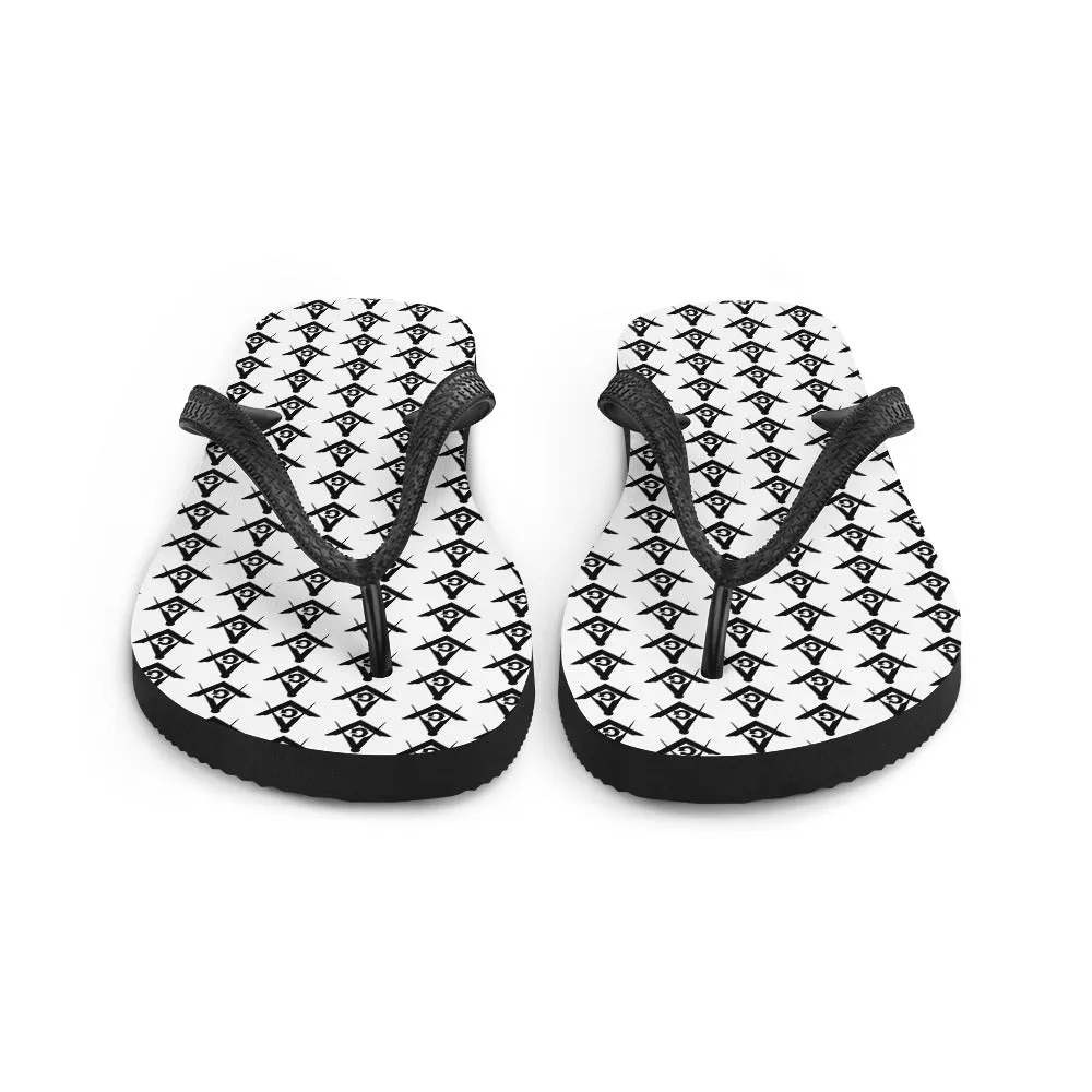 Master Mason Blue Lodge Sandal - Black and White