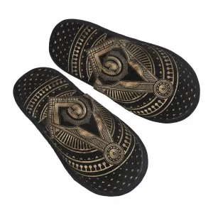 Master Mason Blue Lodge Slipper - Metallic Gold Design