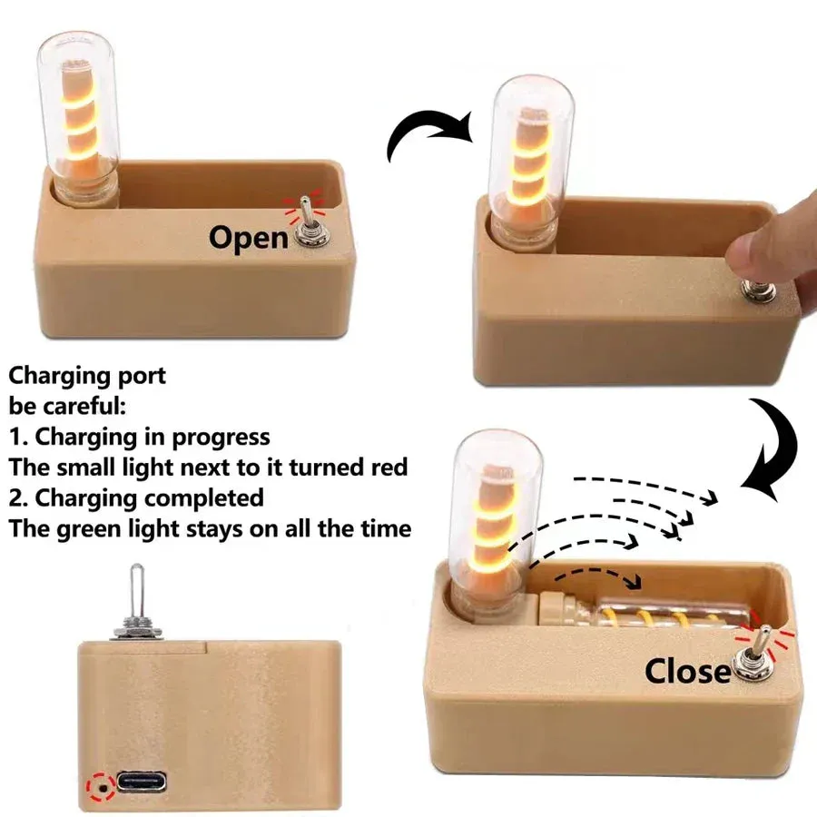 Mechanical Flip Rechargeable Night Lamp